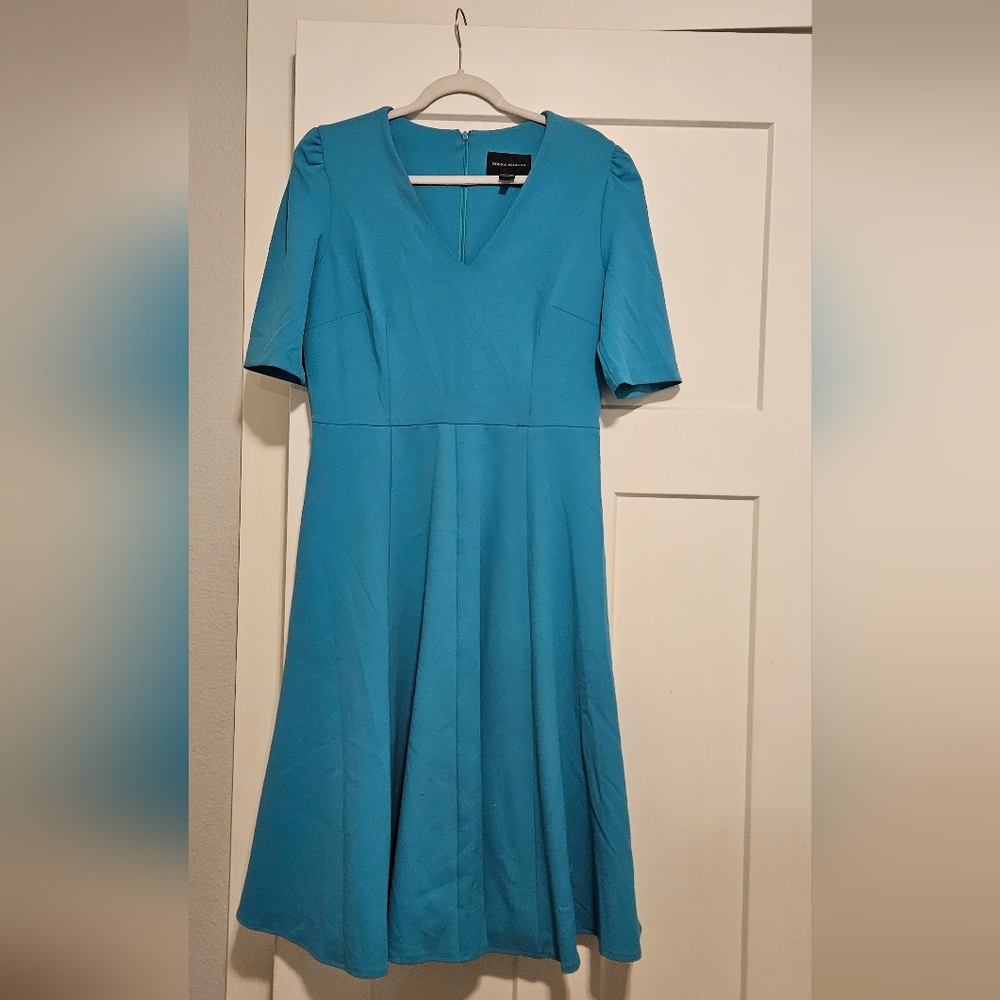 Donna Morgan Teal Midi Dress